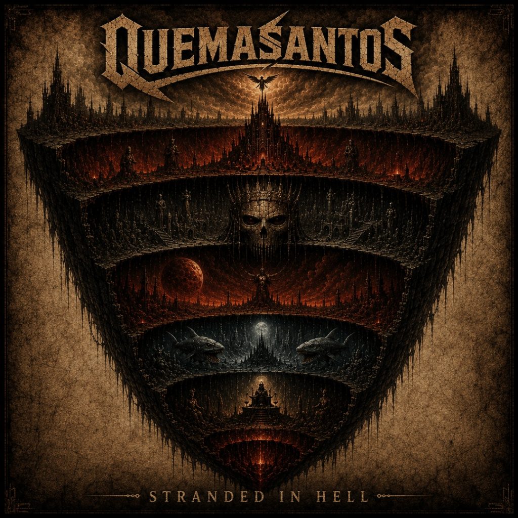 QUEMASANTOS – Stranded In Hell Out Now, With One Foot In Hell Lyric Video